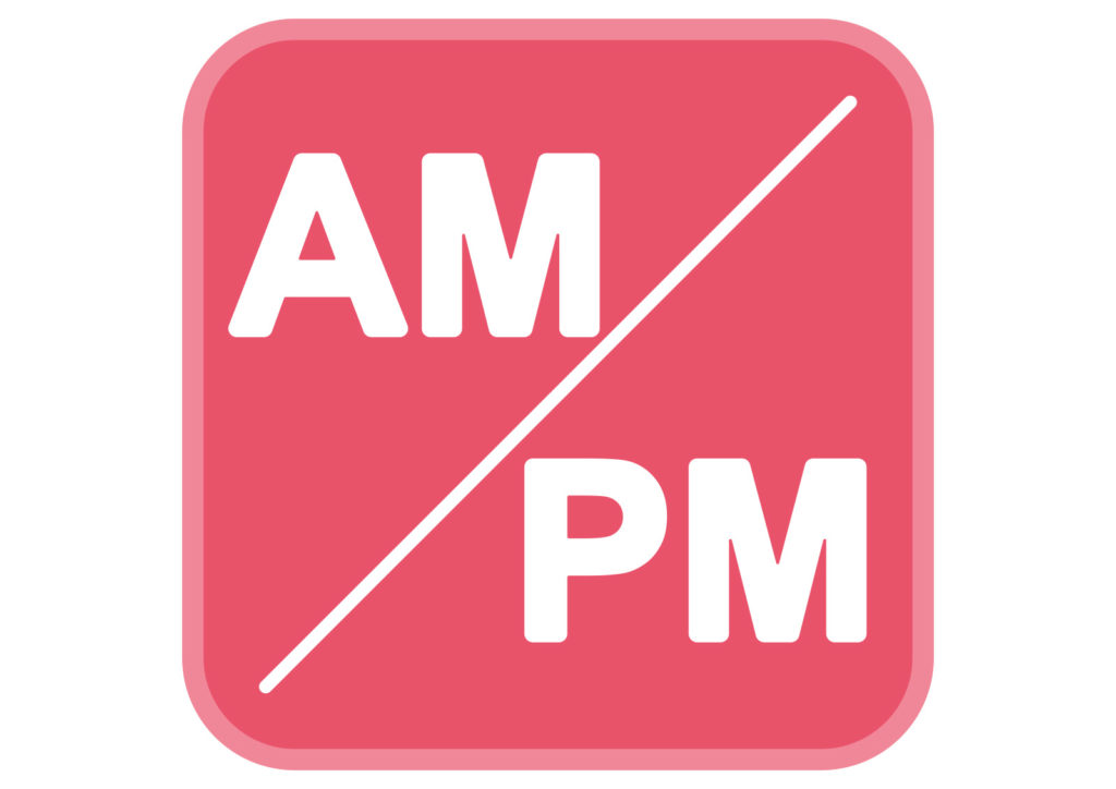 AM／PMのイラスト